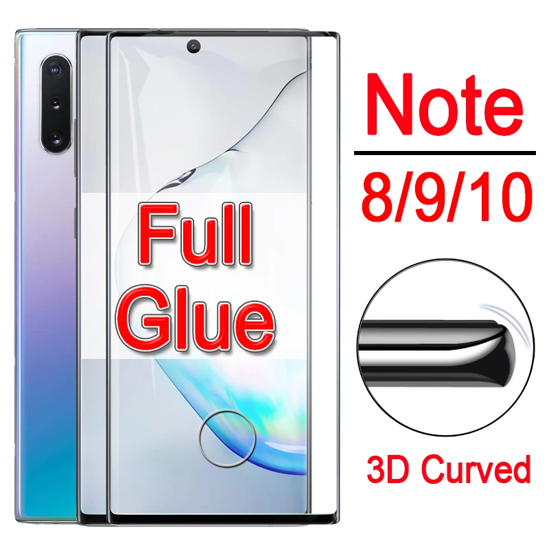 Закаленное стекло для Samsung Note 8 Защита экрана Galaxy 9 10 Pro Plus|Защитные стёкла и плёнки|