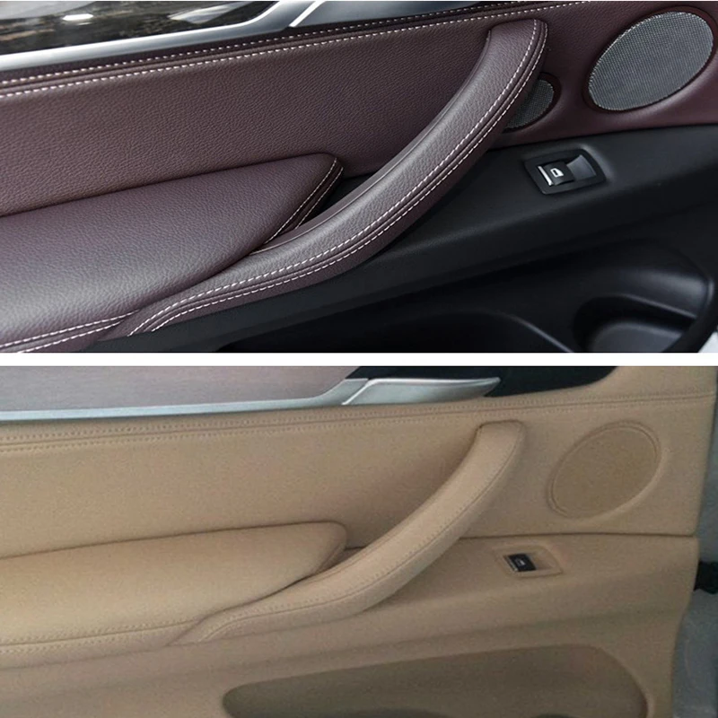 Автомобильная Левая Правая Внутренняя дверь подлокотник ручка внутренняя панель Потяните Накладка подходит для BMW F15 F16 X5 X6 после 2013