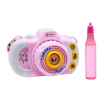 

Home Gifts Plastic Battery Operated Electric Bubble Machine Kids Toy Camera Shaped Cute Outdoor Automatic Fun With Light Music