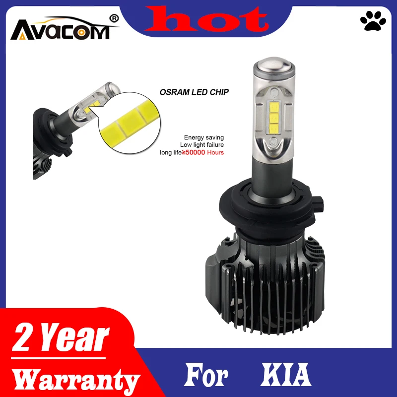 Avacom H4 светодиодный H7 H11 H8 HB4 H1 H3 HB3 V2 Автомобильные фары лампы 6500K 72W 12000LM