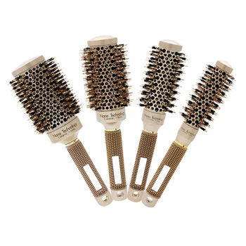 

Ionic Curling Brush Barber Round CombStyling Tools Comb Hairdressing Curling Hair Brushes Comb Ceramic Iron Nano Barrel Comb