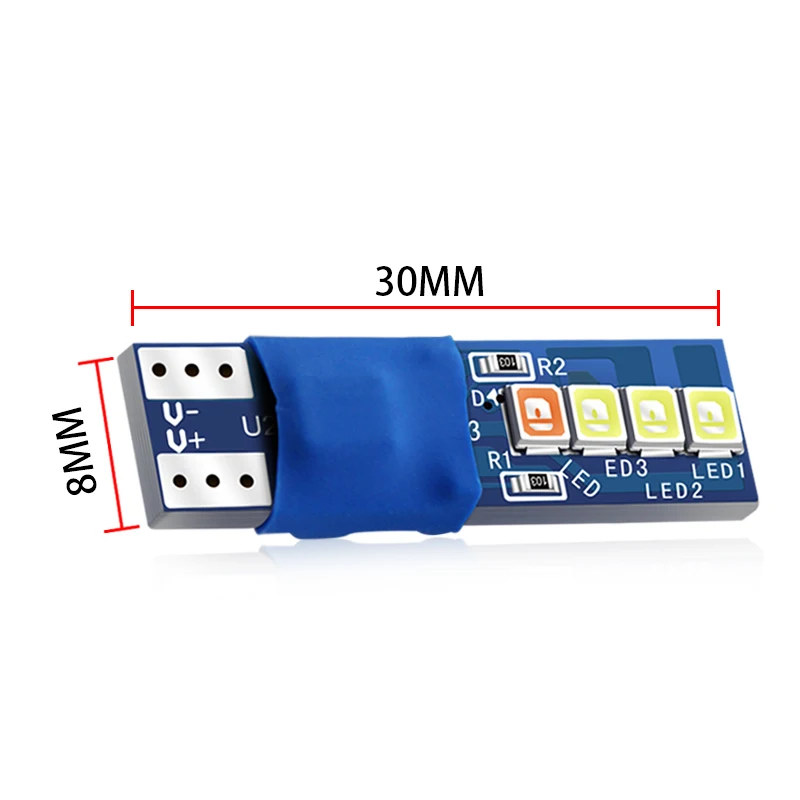 1 шт. Canbus W5W T10 194 168 8 smd 2835 Led для Автомобильный Клин Освещение широкая лампа дверь парковочная лампа номерной знак белый синий RGB DC 12 В