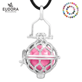 

Eudora 18mm Braided ball cage Pendant Harmony pregnancy bola ball bell necklace with sound fit Chime Ball Women fine Jewelry H92