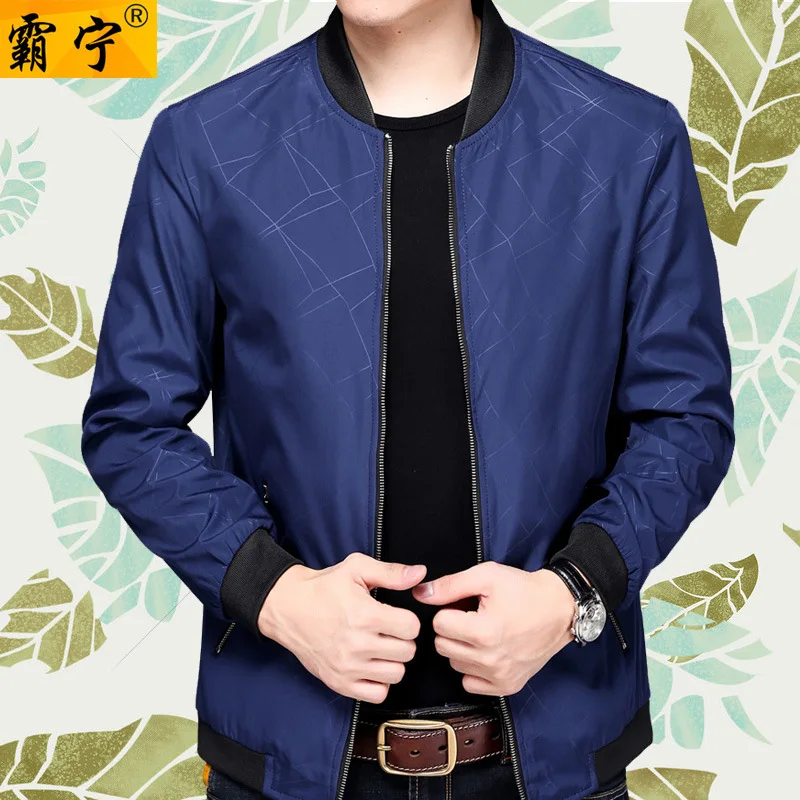 

Middle-aged MEN'S Jacket 2019 Spring New Style Dad 40-Year-Old 50 Middle Aged And Elderly People Baseball Collar Coat Daddy Clot