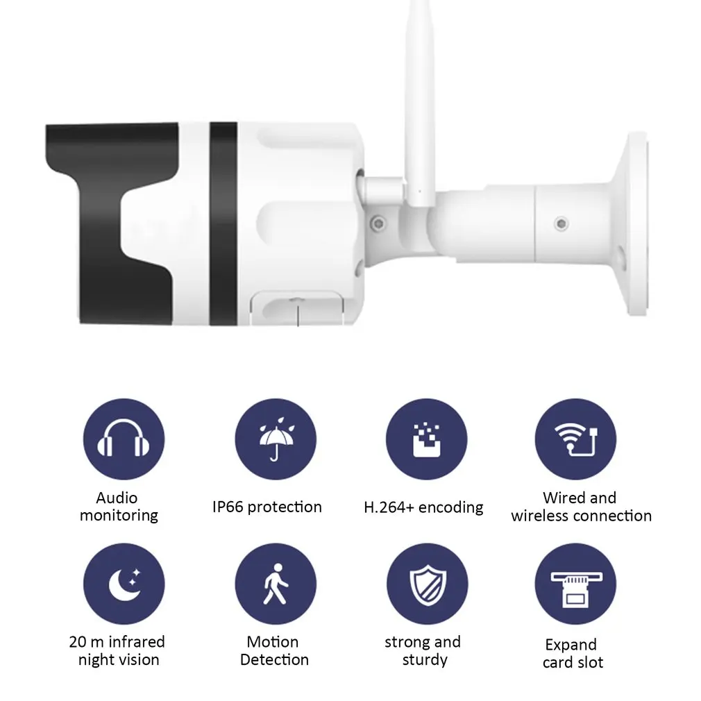 Ip-камера Wifi Hd камера беспроводная светодиодная Irinfrarossi Ip cam Tf 36 Светодиодная внешняя Интерком инфракрасная камера ночного видения