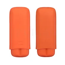 COHIBA Портативный кожаный портсигар дорожный несессер мини 2 трубки коробка для сигар Humidor хранения кубинская сигара W/Подарочная коробка