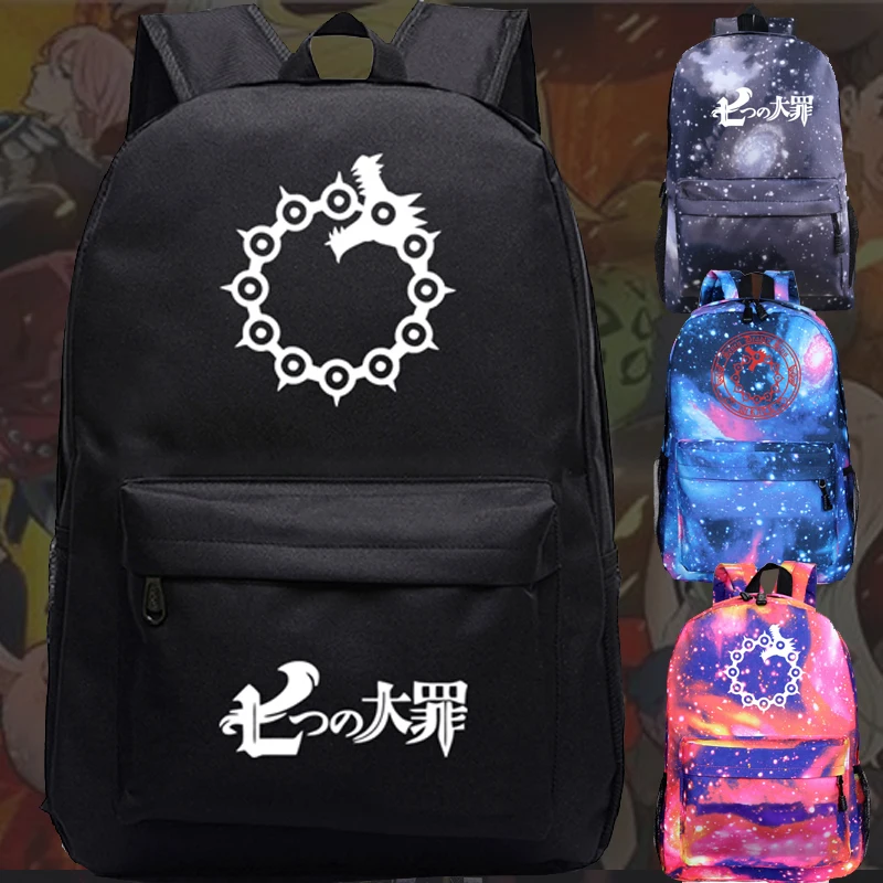 

Japan Second Element The Seven Deadly Sins Backpack Kids Boys Girls Backpacks Men Women New Pattern Travel School Bag
