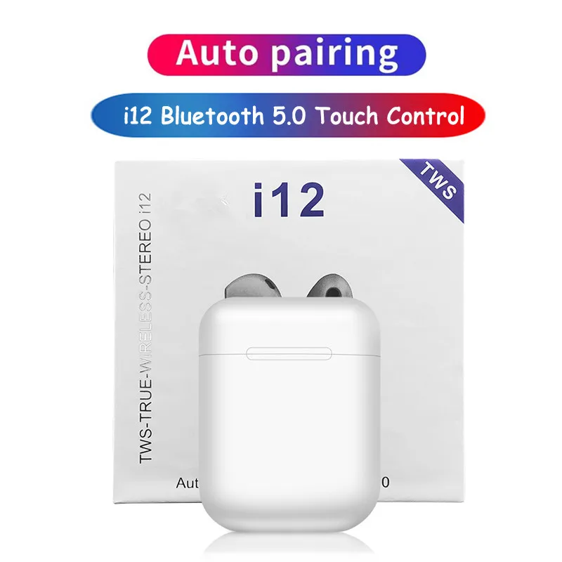 I12 TWS Bluetooth наушники беспроводные мини настоящие стерео сенсорная гарнитура fone de