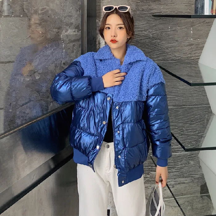 

Photo Shoot New Style Women's Short Korean-style ke li rong Joint Cotton-padded Clothes Students Baseball Uniform Coat