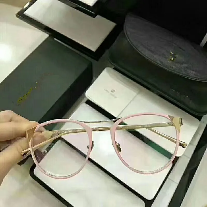 

2020 new Glasses frame big frame metal Glasses frame can be equipped with Myopia multilateral gold glasses men and women with th