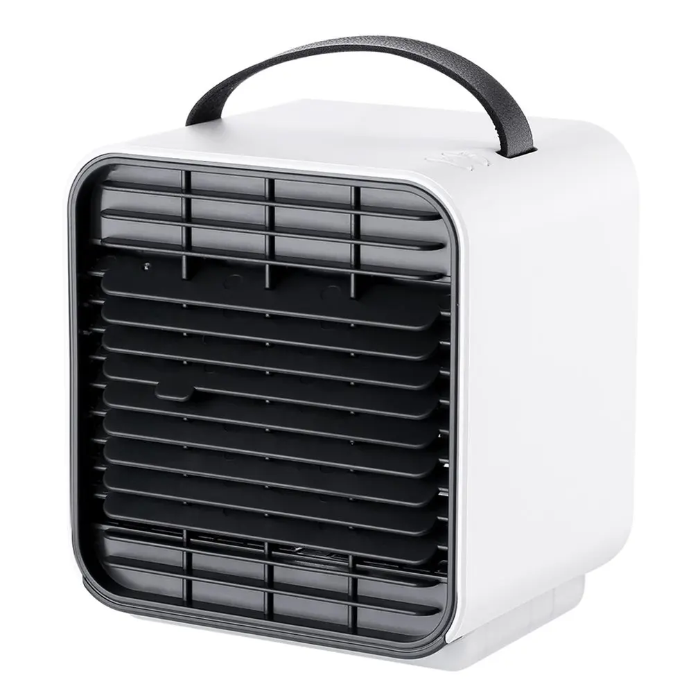 3-Speed Mini Air Conditioner Negative Ion Fan LED Light PM2.5 Portable Home Office Use Cooler Humidifier Dropshipping - Цвет: white