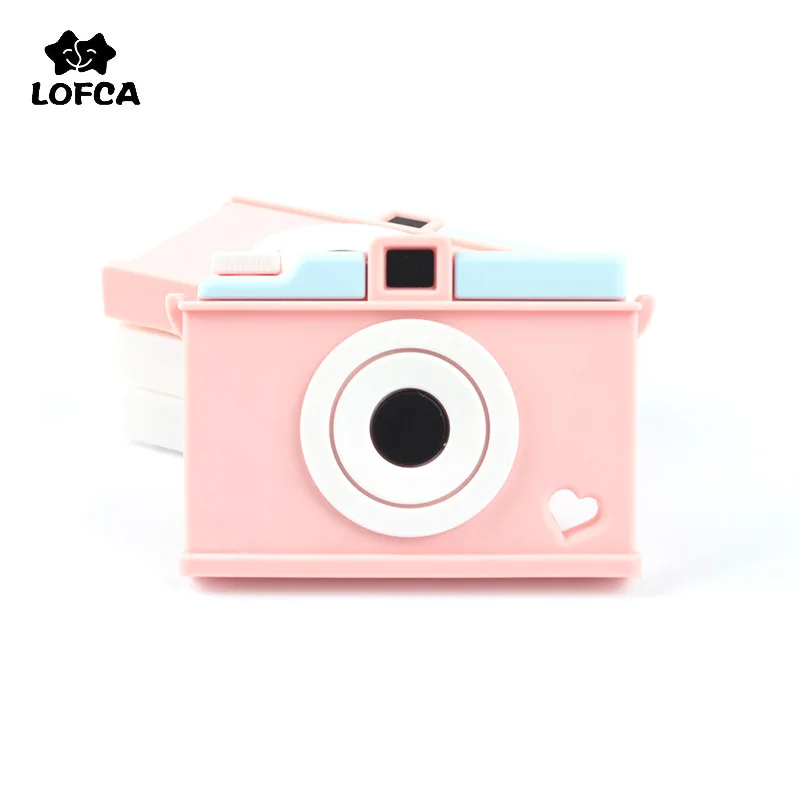 LOFCA, 1 шт., силиконовый Прорезыватель для зубов, камера, детский прорезыватель, Пищевая силиконовая соска с бусами, зажим для прорезывания зубов, игрушка для кормления, ожерелье