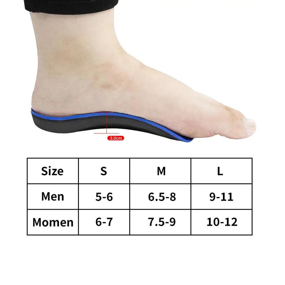 Bangnisole 3/4 Arch Support Orthotic Plantar Fasciitis Insoles Men Woman Inserts Orthopedic Shoes Insoles  Flat Feet Heel Pain