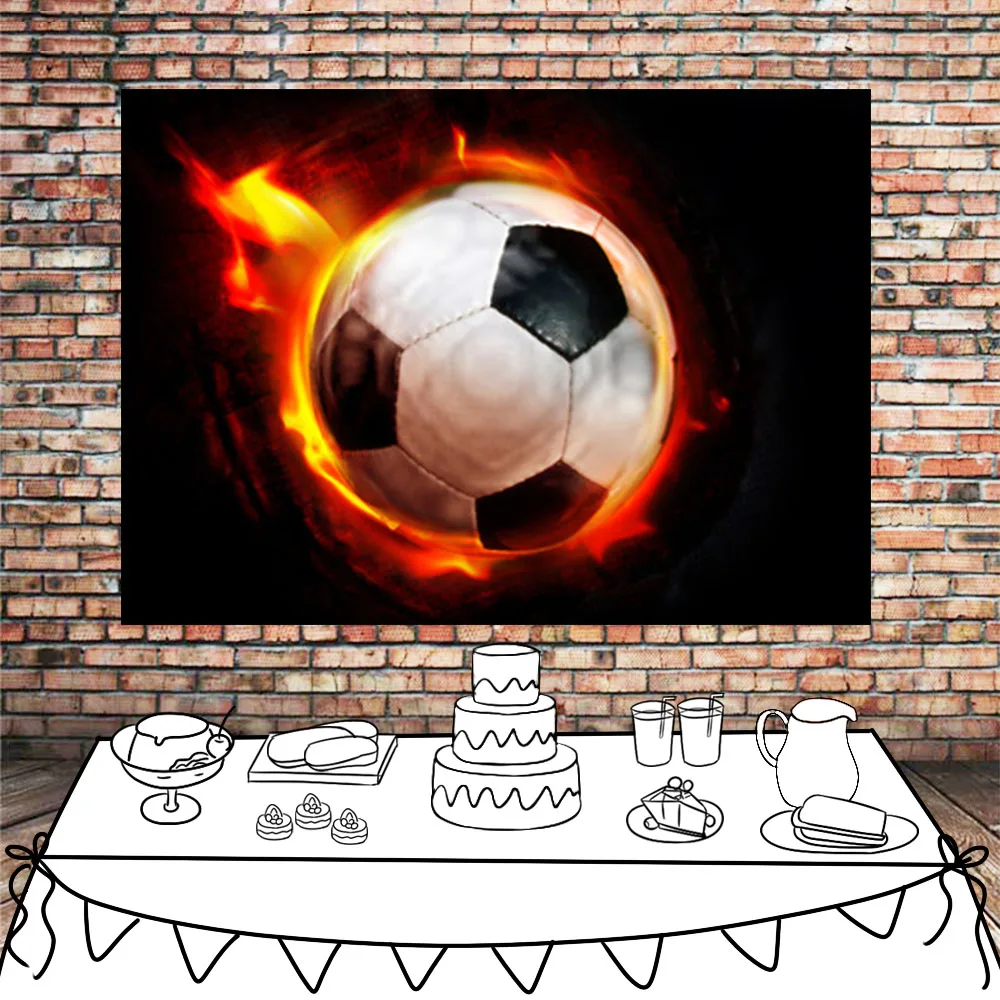 サッカー背景布パーティー Backgroud サッカーテーマ誕生日のポスターテンプレートカスタム名サッカーファンパーティーの装飾 パーティーの背景 Aliexpress