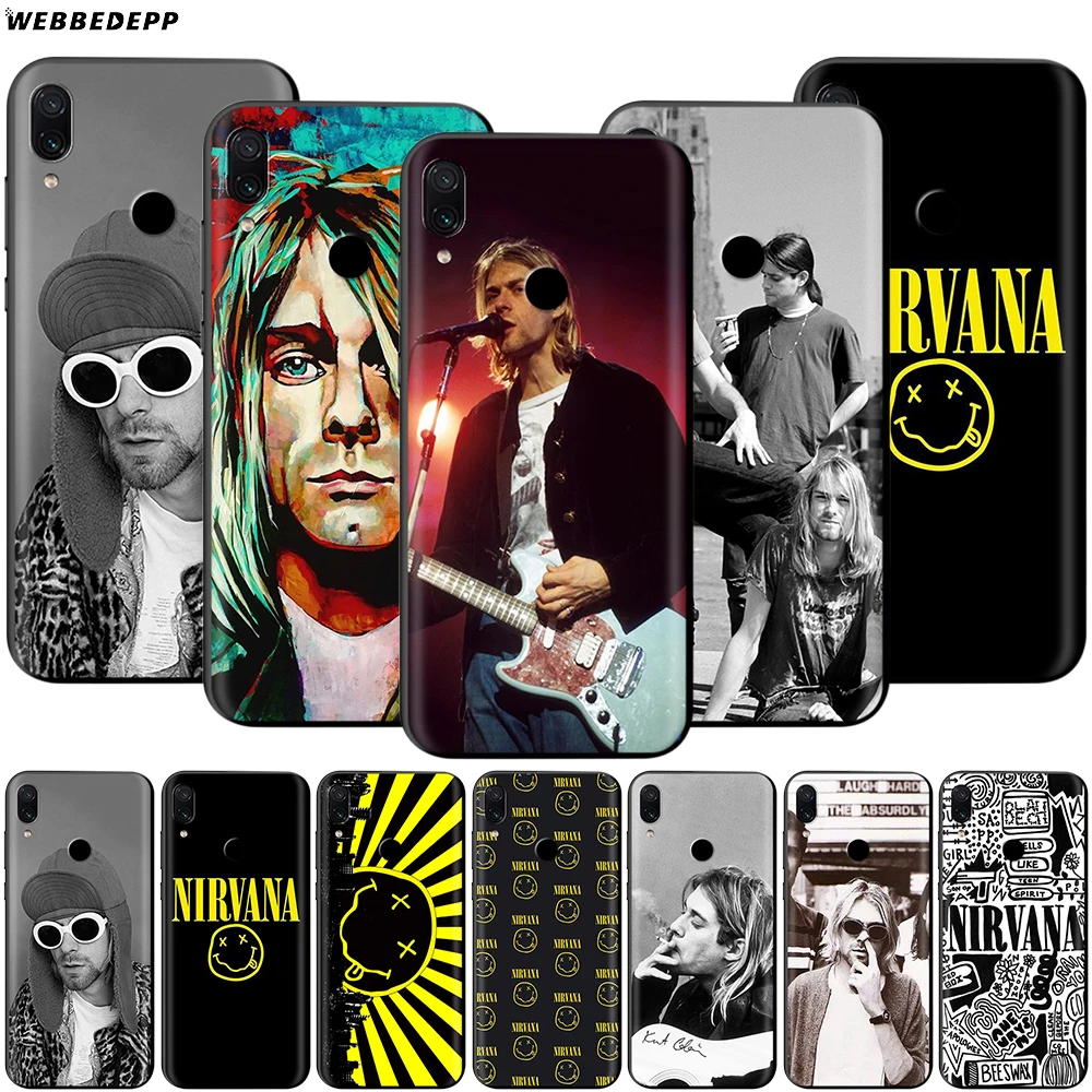 Чехол Nirvana Kurt Cobain для Xiaomi Redmi 4A 4X5 5A 6 6A 7 7A S2 Note Go K20 Pro Plus Prime 8T