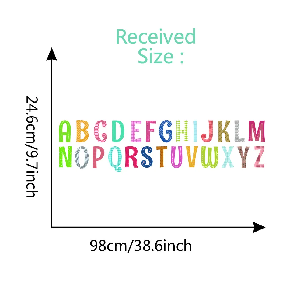 Креативный Алфавит ABC, настенные наклейки в полоску, стильные буквы, сделай сам, художественные виниловые наклейки для детской комнаты, спальни, дома, декоративные обои - Цвет: JCS90006