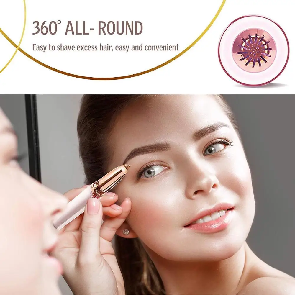 Best Electric Eyebrow Trimmer Makeup Painless Eye Brow Epilator Portable Facial Hair Remover Mini Shaver Razors Women Depilator | Красота и