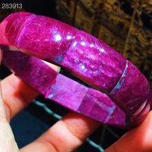 

Genuine Red Natural Ruby Gemstone Bracelet Rectangle Beads Stretch 17.6x12x6.2mm Women Men Best Gift Fine Jewelry AAAAA