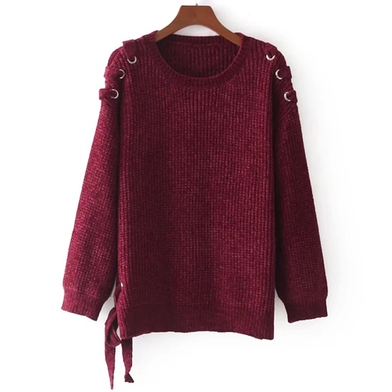 Bella Philosophy Autumn Winter Sweater Female Knitting Long Sleeve Pullover Ladies Casual preppy Style Solid Women | Женская одежда
