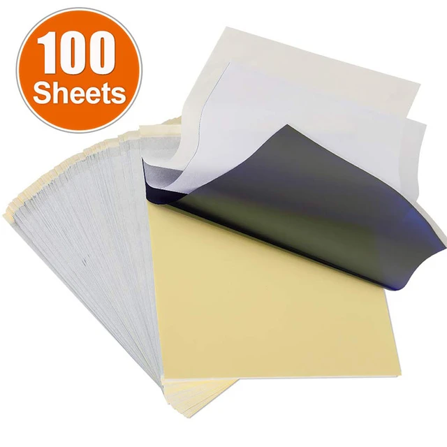 100 Sheets Tattoo Thermal Stencil Transfer Paper 8.5 X 11, A4 Size  Thermal Stencil Paper for Tattooing Tattoo supplies - AliExpress