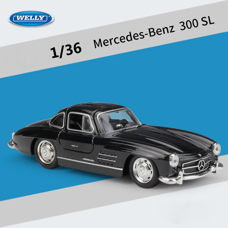 Модель литая автомобиля WELLY 1:36 Классическая модель Mercedes Benz 300SL автомобиль с