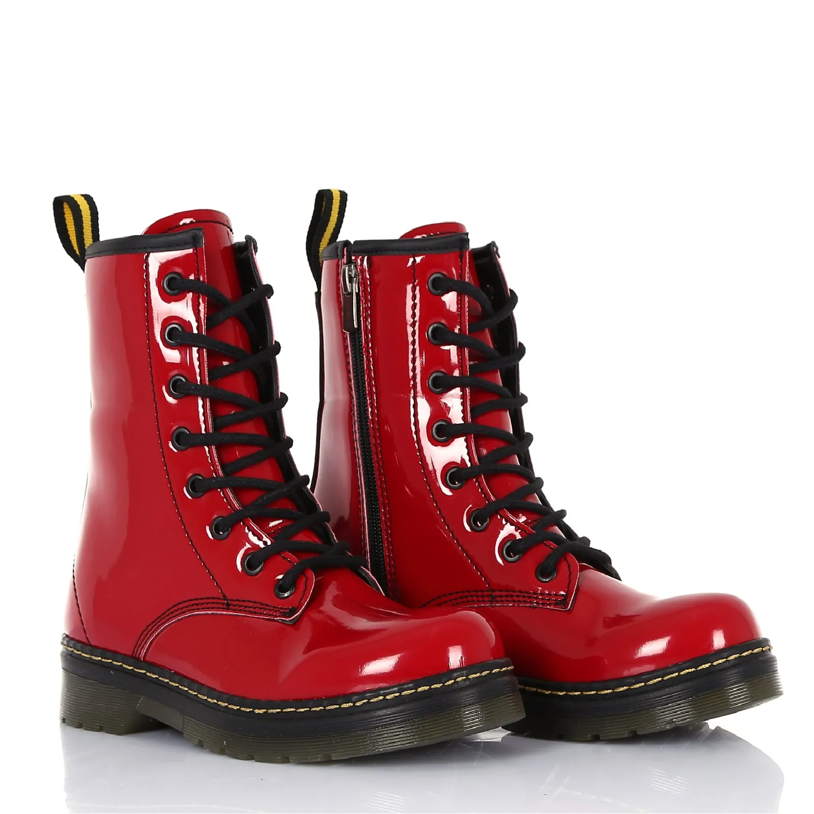 

Sothe DM-2019 Red Patent Leather Women 'S Boots Laced Postal Women Shoes Snow Boots Winter 36-44 Numaralar Inter