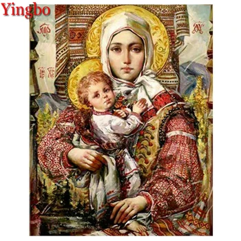 

5D diy diamond painting Madonna and child diamond embroidery bead 5d cross stitch mosaic 3d picture full square round drill