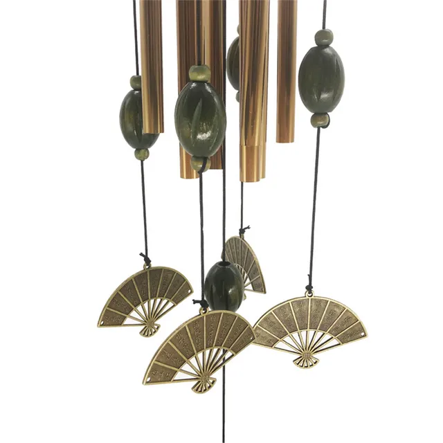 Szilárd Fa Négyzet Alakú Tányér Szélső Hangszóró Kreatív Retro 8 Cső Fém-Rozsdás Ötvözet Díszek Pegasus Vitorlás Pillangó Kézműves - Image 3