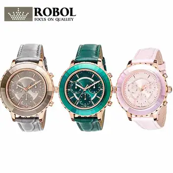 

High Quality Original SWA New Crystalline Glam Series Crystal Silver White Dial Watch Woman Couple Elegant Luxury Watch Gift