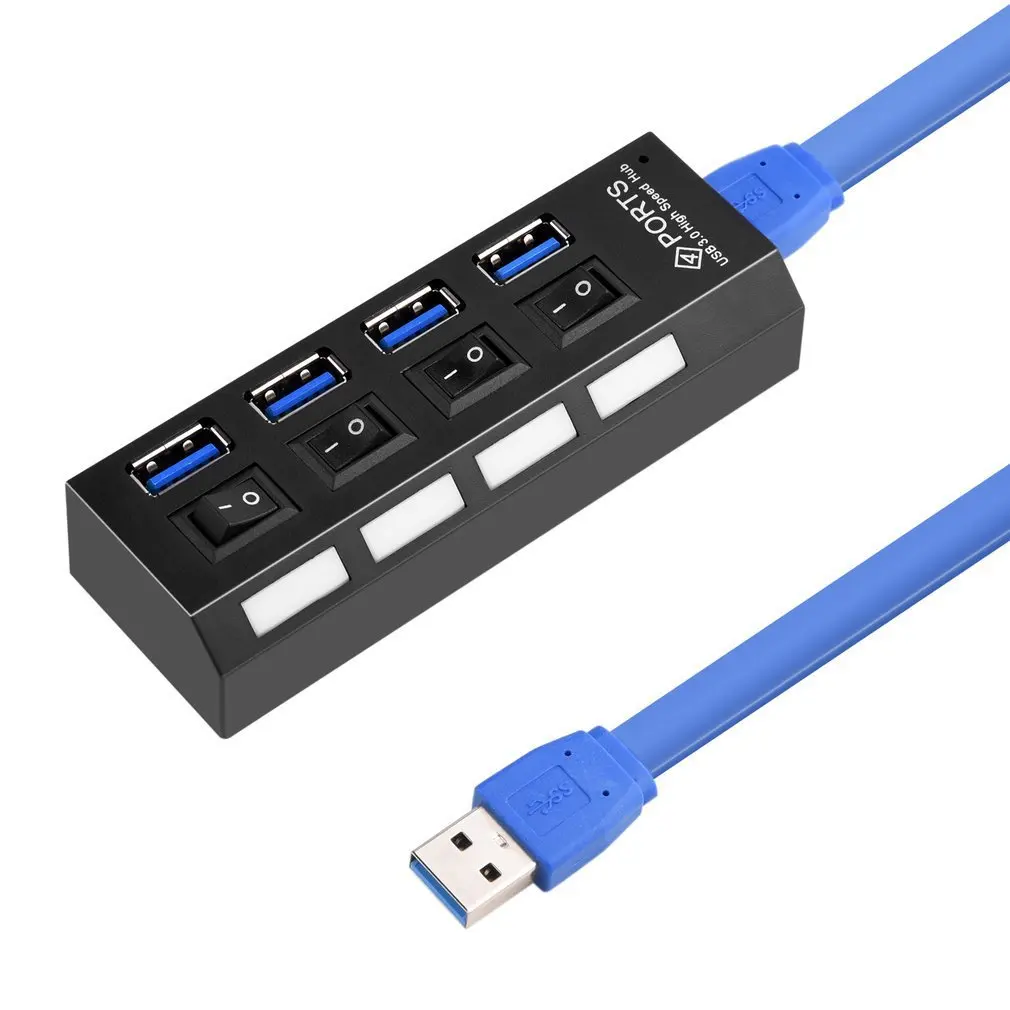 USB 3.0 Hub 4 Ports USB 3.0 HUB With On/Off Switch For Desktop Laptop