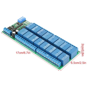 

Relay 16 Channel RS485 Relay Module RTU Relay Board PLC Controller Serial Port Switch 485 Relais DC12V
