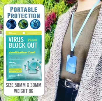 

Germs Disinfection Card Bacterial Shut Out Space Air Sterilization Card Disinfection Sterilization Protection Deodorant Card