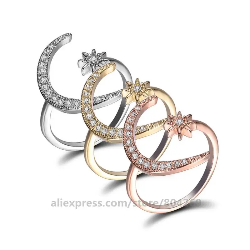 PROD 4001161956935 Brand New Fashion Jewelry Women Crescent Alloy
Crystal Finger Ring New Arrival Ring Women Dress Accessoried Hot Sales