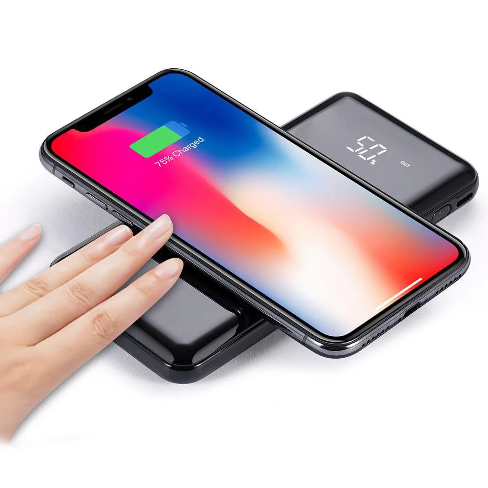 10000 мАч Qi 5 Вт/10 Вт Беспроводной внешний аккумулятор для Samsung S20 S10 быстрое зарядное