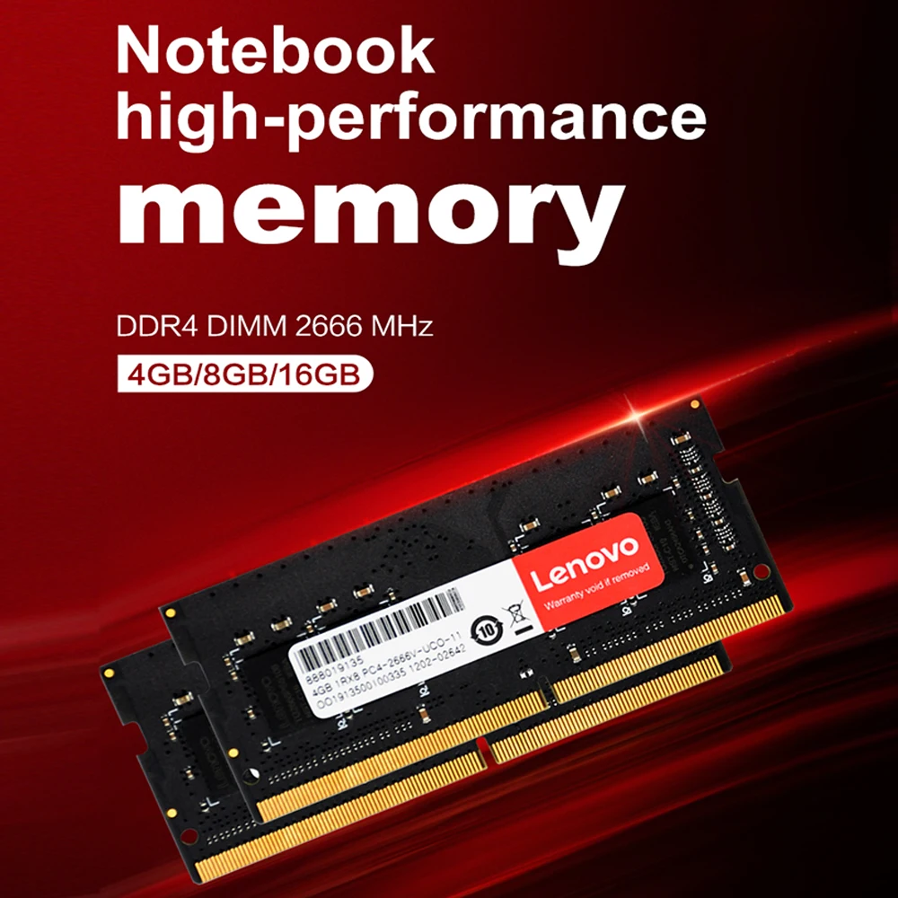 Оперативная память Lenovo ddr4 8 Гб 16 2666 МГц Тип интерфейса 260pin для ноутбука напряжение