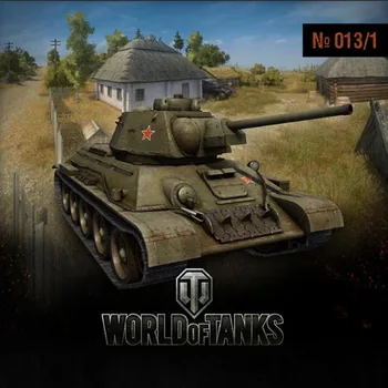 

Wot Tank World No. 13-1 T-34 Tank Paper Model Handmade DIY