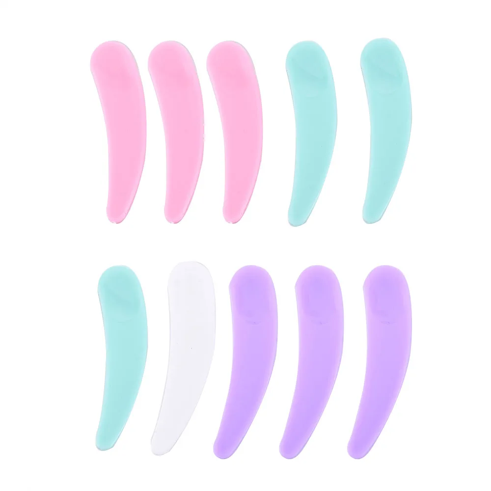 10/20/30Pcs Mini Disposable Curved Scoop Makeup Mask Cream Spoon Cosmetic Spatula Eye Cream Stick Make Up Face Beauty Tool Kits non stick rice spoon rabbit shaped stand up serving rice spatula