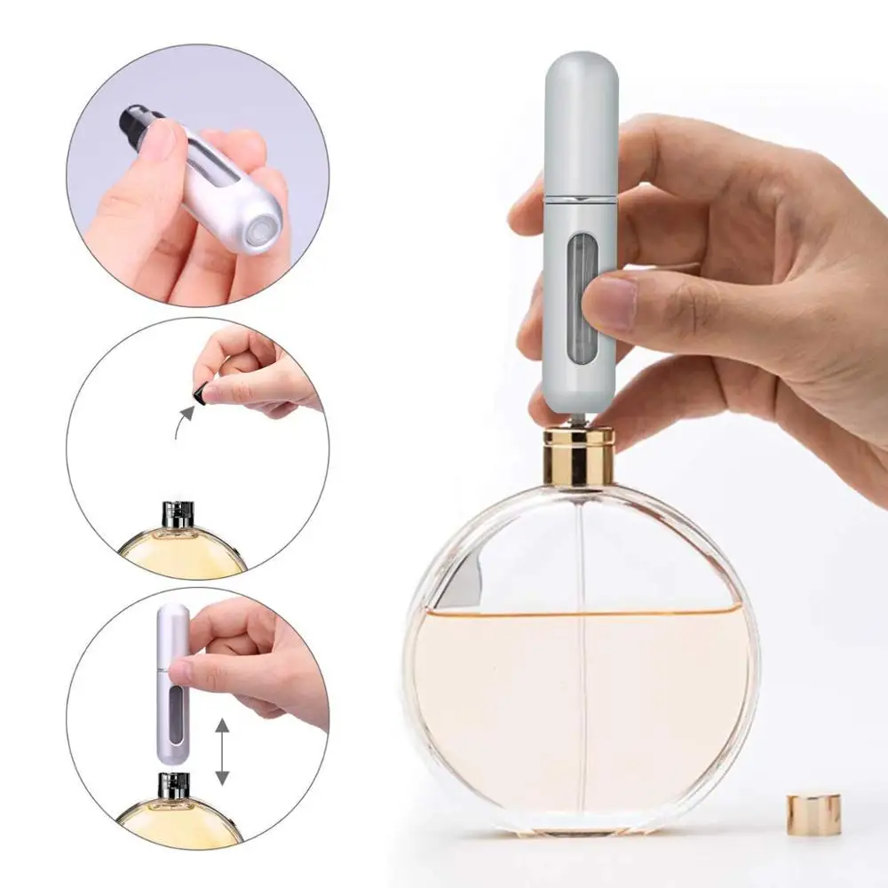Perfume Bottle 5ml/8ml Mini Portable Refillable Aluminum Atomizer 5ml Refill Spray Bottle Cosmetic Container Travel perfume bottle perfume atomizer refillable bottles perfume spray bottle