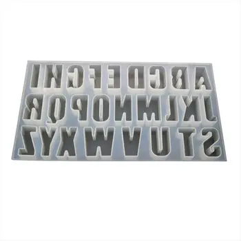 

DIY Crystal Glue Mold Capital Letter Mould Mirror Handmade Pendant Creative Jewelry Making Molds