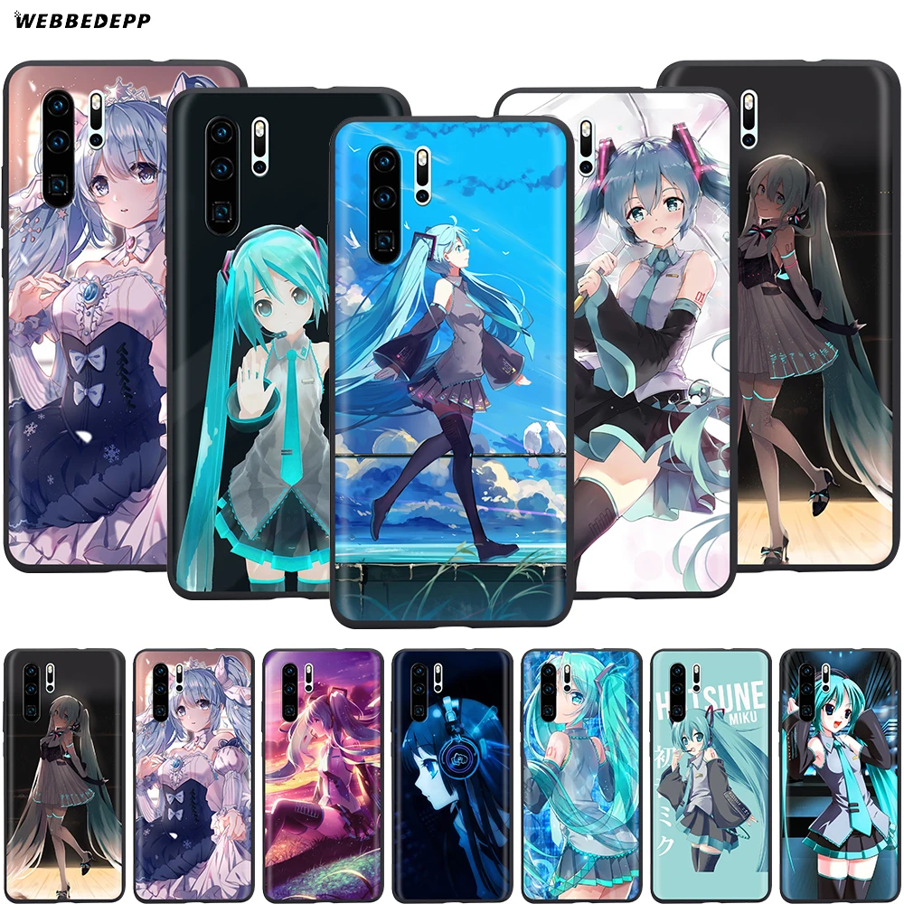 

Webbedepp Anime Girl Hatsune Miku Case for Huawei P8 P9 P10 P20 P30 Lite Pro P Smart Z 2019 2019 Mini