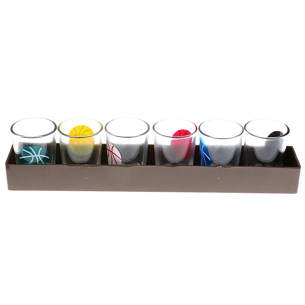 Basketball Shot Glass Set Drinking Game Adult Party Pub Bar Entertainment