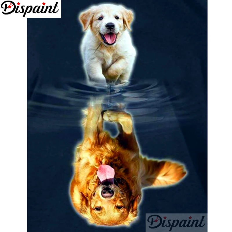 

Dispaint 5D Diamond Embroidery Needlework Kit "Animal dog scenery" Diy Diamond Painting Cross Stitch Home Decoration Gift A27569