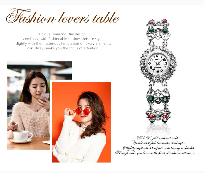 Luxury Brand Ladies Watches Women Antique Silver Bracelet Watch Fashion Casual Female Wristwatch Rhinestone Simple Jewelry