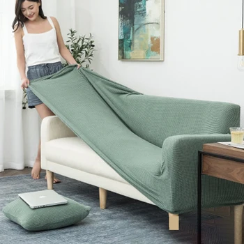 

Elastic Universal Sofa Cover Knitted Thicken Stretch Slipcovers for Living Room Couch Cover Armchair Cover 1/2/3/4 Seaters
