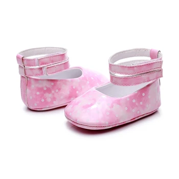 

PU Leather Baby Girl Shoes Princess Dot Print Baby Footwear Newborn Moccasins For Girls Infant Toddler Soft Soled Crib Shoes
