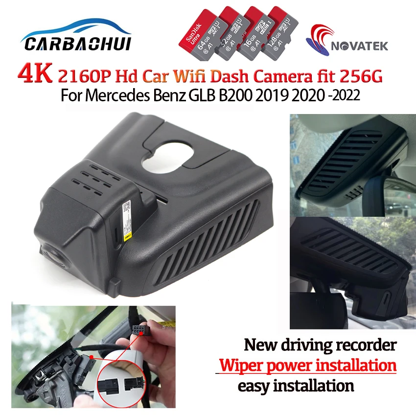

HD 4K 2160P Easy Installation Car DVR Video Recorder Dash Cam Camera For Mercedes Benz GLB B200 2019 2020 2021 2022 Night vision
