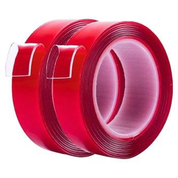 

2 Roll Double Sided Tape Heavy Duty Acrylic Clear Strong Adhesive Waterproof Removable Double Sided Mounting Tape