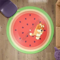 Fruit Kiwi Funny Cartoon Round Rug 5