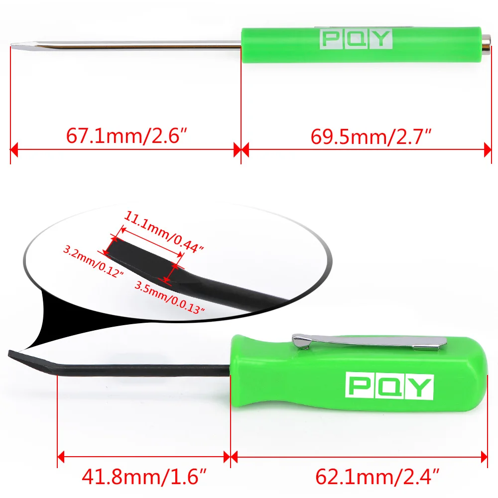 Mini kapsa klipů šroubovák silná magnetický drážkovaný + pocket pry bar krátce hranatý operační šikovný nářadí 4-sided úchop