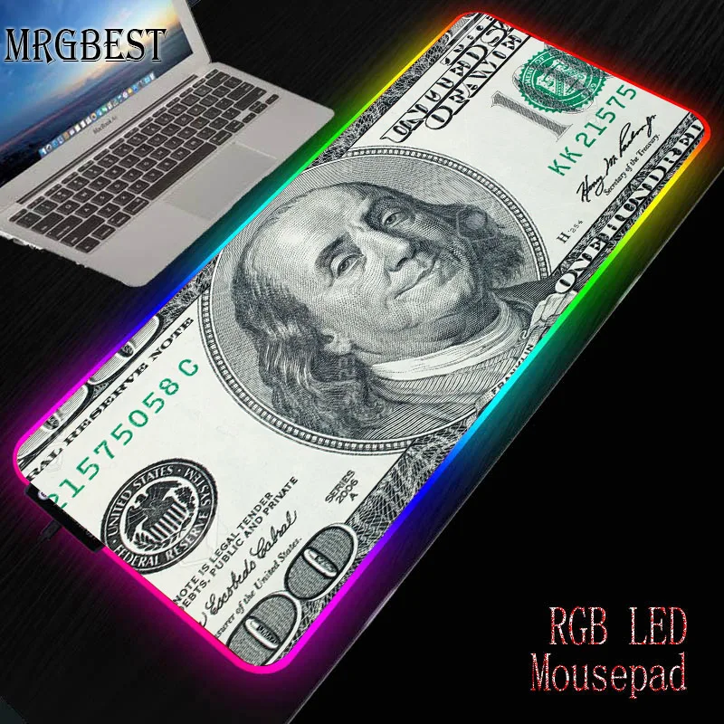 MRGBEST игра RGB светодиодный Мышь Pad негабаритных утолщенной Стопорная кромка аниме